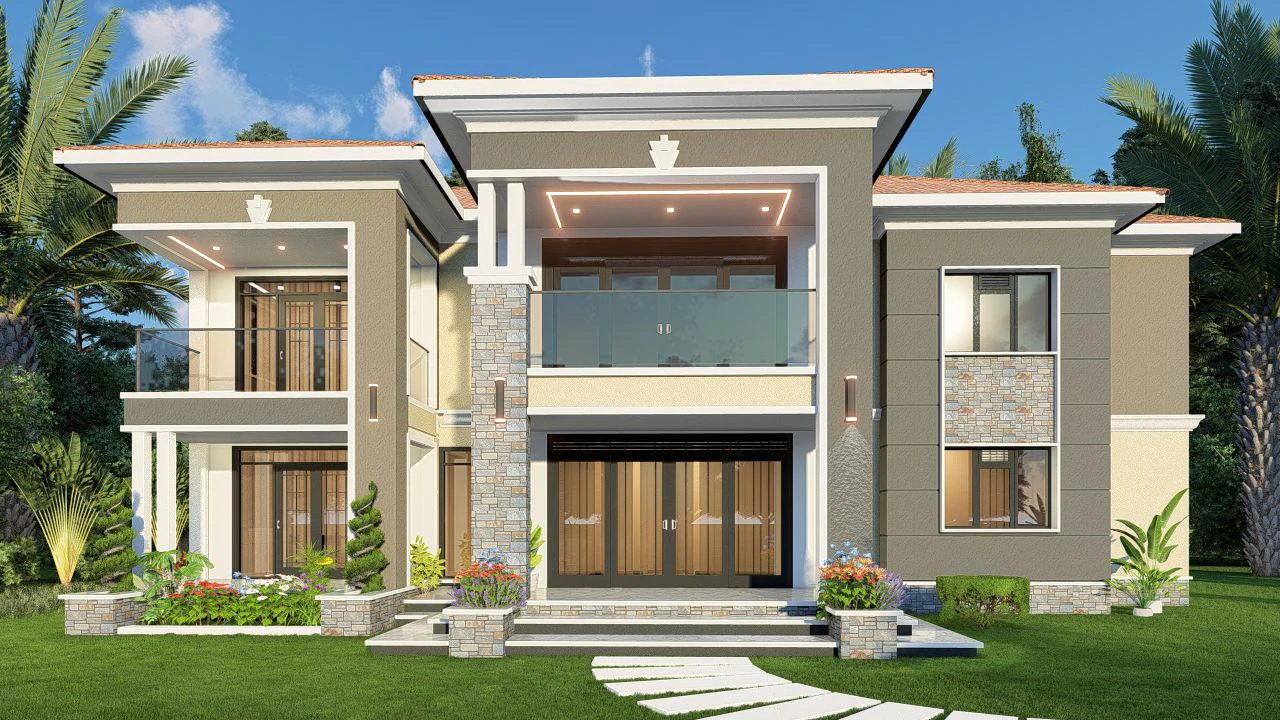 Architects and engineers reviewing floor plans together